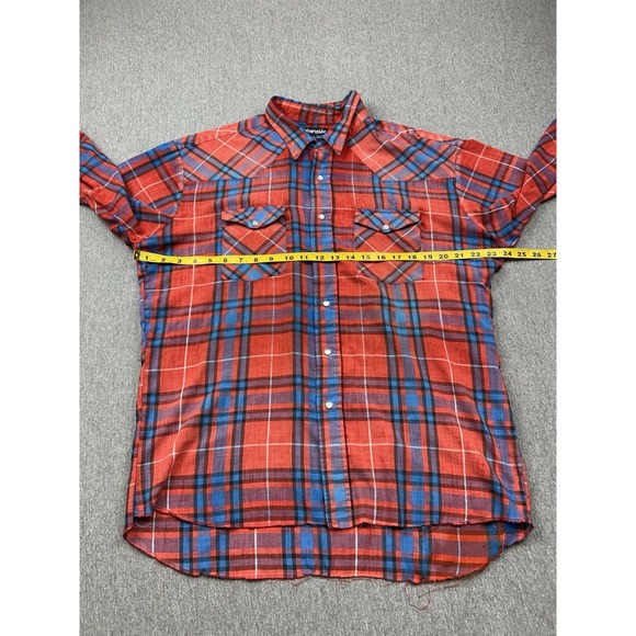 Vintage Wrangler X Long Tails Pearl Snap Western Wear Long Sleeve Shirt Mens XXL - Picture 8 of 14